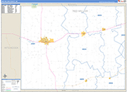 Red Willow County Wall Map Basic Style